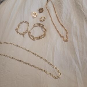 Elegant Gold Jewelry Set for Women LOT